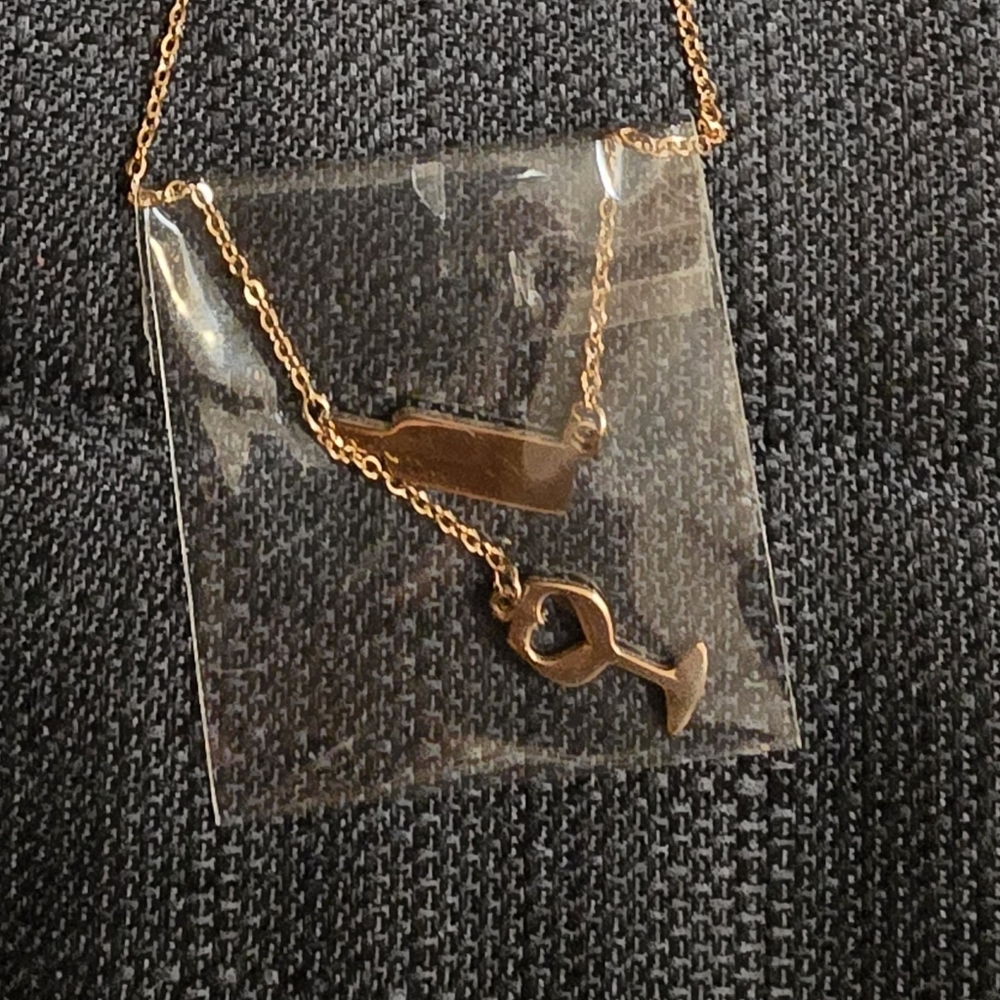 Rose Gold Wine Necklace